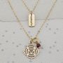 Root Chakra Necklace In Gold Or Silver, thumbnail 1 of 9