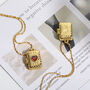 Retro Heart Starburst Keepsake Locket Necklace In A Box, thumbnail 3 of 12