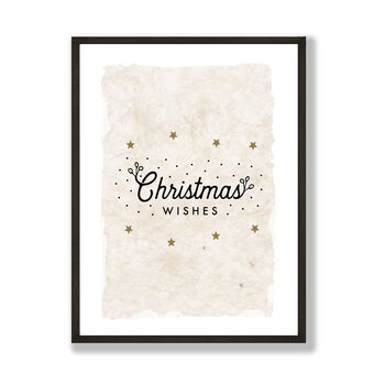 Christmas Wishes Neutral Art Print, 3 of 3