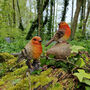 Pair Of Cute Robin Red Breast Garden Ornaments, thumbnail 4 of 9