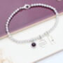 Zodiac Star Sign Personalised Silver Bead Bracelet, thumbnail 6 of 11