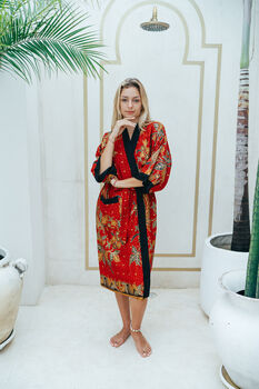 Red And Gold Kimono Robe, 3 of 9