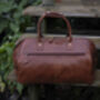 Woman's Small Leather Travel Holdall Bag, thumbnail 1 of 12