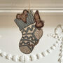 Christmas Mice In Stocking Wooden Tree Decoration, thumbnail 2 of 5