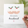 Pudding Husband Christmas Card, thumbnail 1 of 3