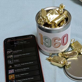 Personalised Special Year Chocolates Tin And Playlist, 4 of 7