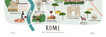 Personalised Rome Map Print, 3 of 7
