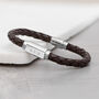 Personalised Luxury Men's Leather Bracelet, thumbnail 7 of 12