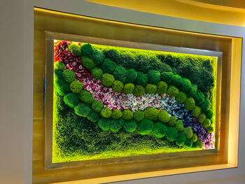 Moss Wall Art With Preserved Flowers, Floral Artwork, 5 of 12