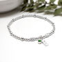 Personalised Birthstone Bead Bracelet Sterling Silver, thumbnail 1 of 3