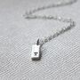 Personalised Initial Ingot Bar Necklace, thumbnail 1 of 4