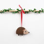 Handmade Hedgehog Christmas Tree Decorations, thumbnail 1 of 3