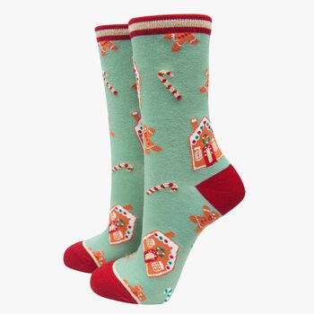 Women's Bamboo Socks Gift Box Christmas Gingerbread, 4 of 5