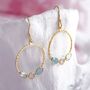 Gold Vermeil Multi Gemstone Hoop Earrings, thumbnail 3 of 5