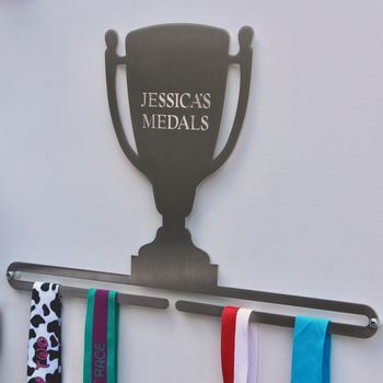 Personalised Trophy Medal Hanger Wall Display, 3 of 5