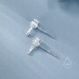 Extra Tiny Seed Pod Stud Earrings In Sterling Silver, thumbnail 3 of 12