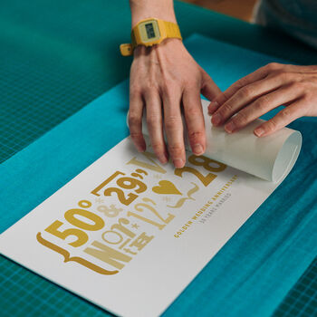 Personalised Golden Wedding Anniversary Coordinates Print – 50th Wedding Anniversary Gift, 3 of 4