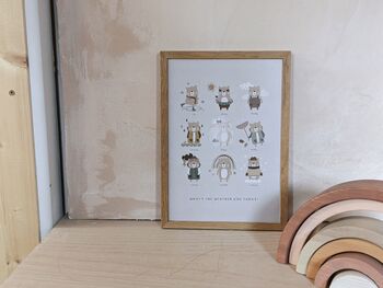 What's The Weather Like Today? Bear Kids Art Print, 3 of 4