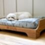 Personalised Oak Dog Bed, thumbnail 8 of 9