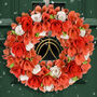 Luxury Candy Pink Rose Christmas Wreath, thumbnail 1 of 4
