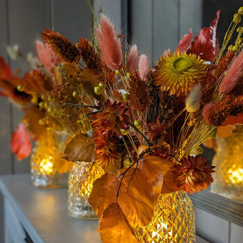 Scandi 'Hygge In A Box' Autumn Flower Golden Glow Vase, 5 of 8