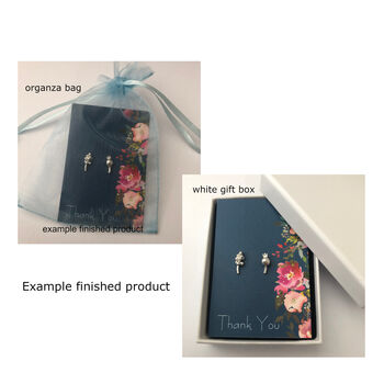 Sterling Silver Small Cherry Blossom Earrings, 10 of 12