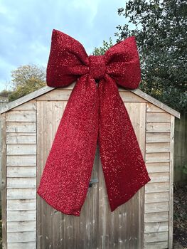 Red Sequin Giant Bow, 2 of 2