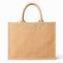 Wifey Square Gold Reflective Jute Shoulder Beach Shopper Tote Bag, thumbnail 5 of 6