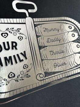 23rd Silver Plate Wedding Anniversary Sardine Print, 5 of 5