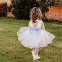 Sparkly Tulle Heart Back Flower Girl Dress, thumbnail 1 of 12