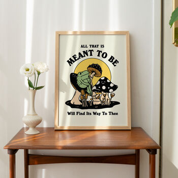 'All Thats Meant To Be' Retro Frog Print, 4 of 8