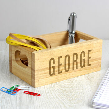 Personalised Name Only Mini Wooden Crate, 2 of 5