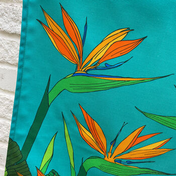 Tropical Bird Of Paradise Flower Cotton Tea Towel, 4 of 8
