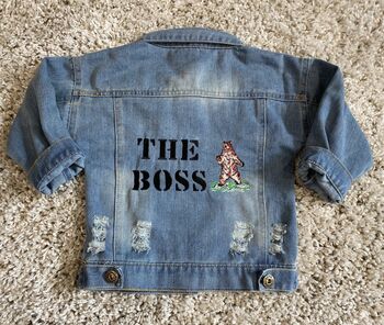 Personalised Baby/Toddler Denim Jacket With Bear, 2 of 8