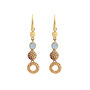 Lakshmi Blue Topaz Drop Earrings Silver Or Gold Plated, thumbnail 6 of 9