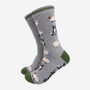 Herding Sheepdog Border Collie Farm Animals Men's Bamboo Socks Grey, thumbnail 1 of 4