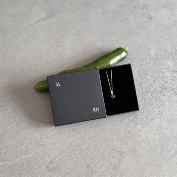 May Birthstone Emerald Gold Plated Necklace, 7 of 8
