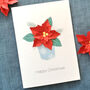 Personalised Happy Christmas 3D Poinsettia Card, thumbnail 1 of 7