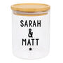 Personalised Free Text Glass Jar With Bamboo Lid, thumbnail 2 of 8