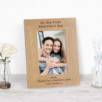 Personalised Our First Valentine's Day Picture Frame, 2 of 2