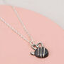 Sterling Silver Bee Necklace. Handmade Bee Pendant, thumbnail 2 of 6