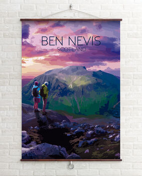 Ben Nevis Scotland Travel Poster Art Print, 2 of 6