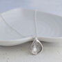 Silver Fingerprint Soft Droplet Charm, thumbnail 1 of 7