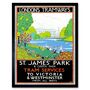 Vintage London Tramways St James Park Art Print, thumbnail 1 of 3