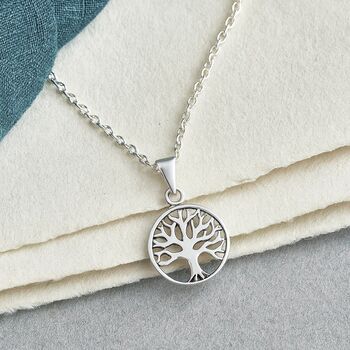 Sterling Silver Tree Of Life Pendant Necklace, 2 of 9