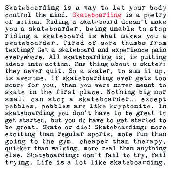 Skateboarding Quotes Card For Skateboarders, 2 of 4