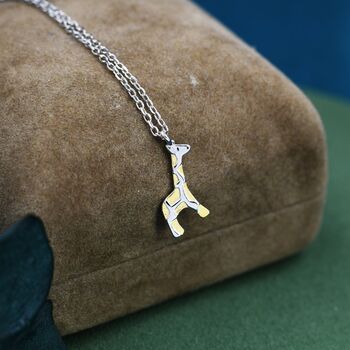 Sterling Silver Tiny Giraffe Necklace, 5 of 12