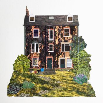 Personalised House Portrait Recycled Paper Artwork, 7 of 10