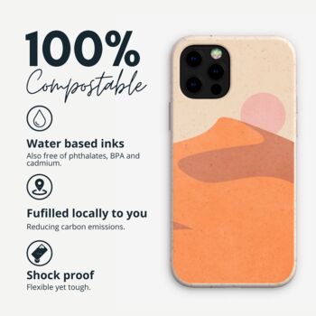 Desert Sands At Day Biodegradable Phone Case, 2 of 7