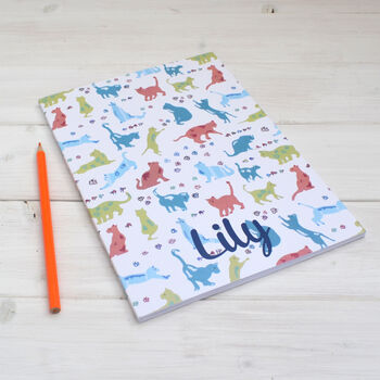Personalised Cats Design Journal Drawing Book, 2 of 3